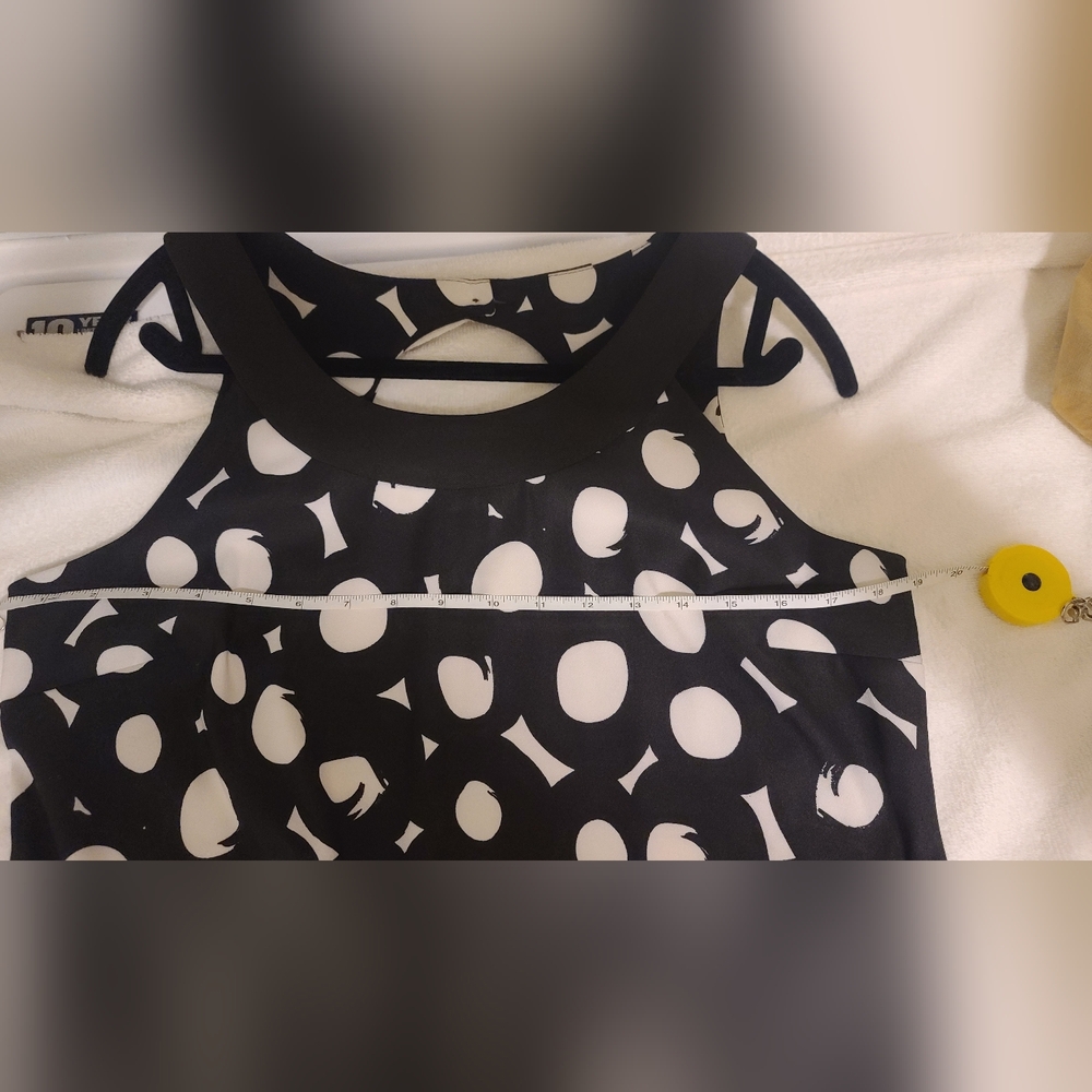 JESSICA Black&White Polka Dot Dress ELegant Work Office Dress Size 12 - Picture 7 of 7